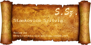 Stankovics Szilvia névjegykártya