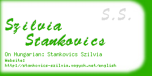 szilvia stankovics business card